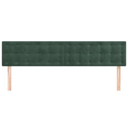 Uzglavlja 2 kom tamnozelena 90x5x78/88 cm baršunasta - Tamnozelena 180 cm 1 Nisko Cijena