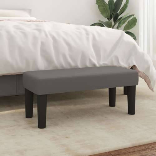 Klupa siva 70 x 30 x 30 cm od umjetne kože - Siva 70 x 30 x 30 cm Cijena
