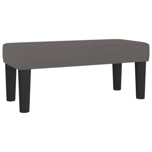 Klupa siva 70 x 30 x 30 cm od umjetne kože - Siva 70 x 30 x 30 cm Cijena