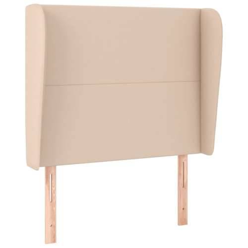 Uzglavlje s ušima boja cappuccina 83x23x118/128 cm umjetna koža - Boja cappuccina 83 x 23 x 118/128 cm 1 Cijena