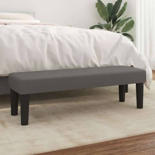 Klupa sivi 100x30x30 cm od umjetne kože - Siva 100 x 30 x 30 cm Cijena