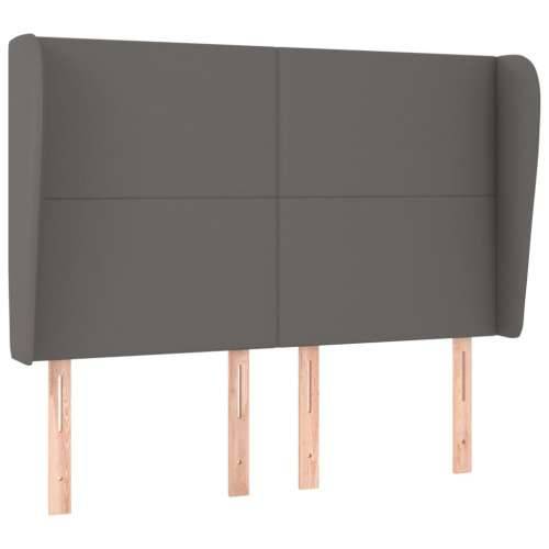 Uzglavlje s ušima sivo 147x23x118/128 cm od umjetne kože - Siva 147 x 23 x 118/128 cm 1 Cijena