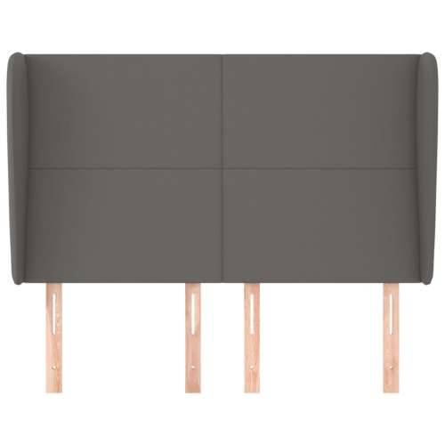 Uzglavlje s ušima sivo 147x23x118/128 cm od umjetne kože - Siva 147 x 23 x 118/128 cm 1 Cijena