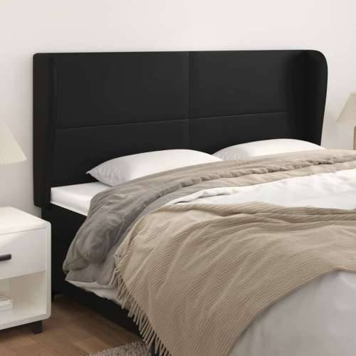 Uzglavlje s ušima crno 183x23x118/128 cm od umjetne kože - Crna 183 x 23 x 118/128 cm 1 Cijena