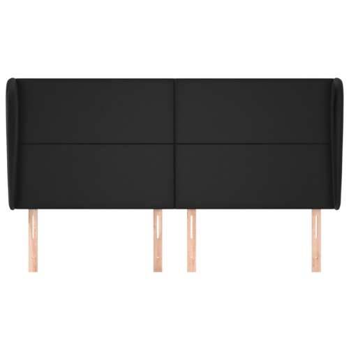 Uzglavlje s ušima crno 183x23x118/128 cm od umjetne kože - Crna 183 x 23 x 118/128 cm 1 Cijena