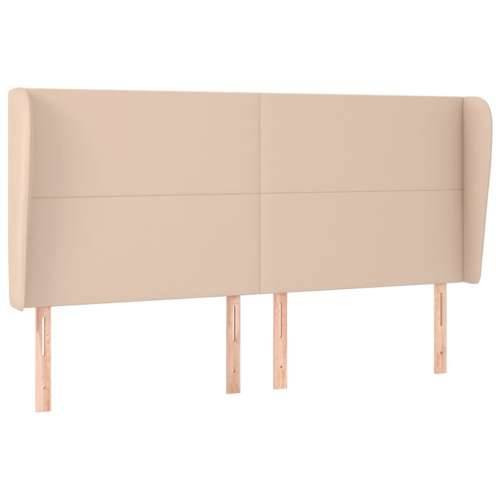 Uzglavlje s ušima boja cappuccina 203x23x118/128cm umjetna koža - Boja cappuccina 203 x 23 x 118/128 cm 1 Cijena