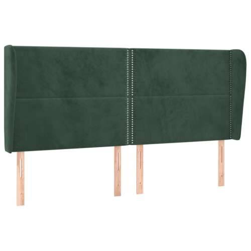 Uzglavlje s ušima tamnozeleno 163x23x118/128 cm baršunasto - Tamnozelena 163 x 23 x 118/128 cm 1 Cijena