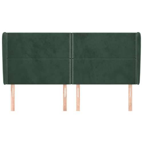 Uzglavlje s ušima tamnozeleno 163x23x118/128 cm baršunasto - Tamnozelena 163 x 23 x 118/128 cm 1 Cijena