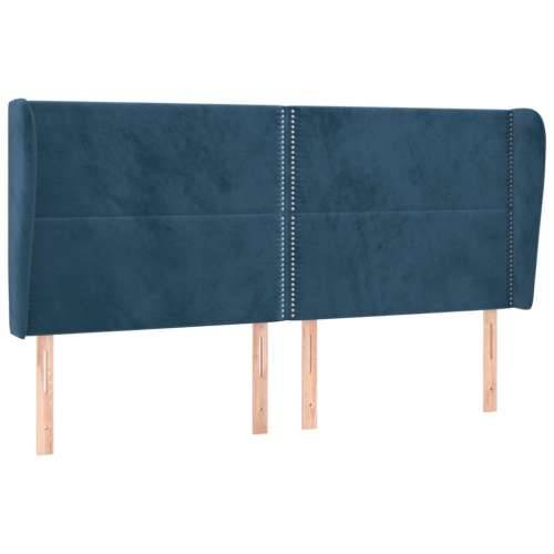 Uzglavlje s ušima tamnoplavo 163x23x118/128 cm baršunasto - Tamno plava 163 x 23 x 118/128 cm 1 Cijena