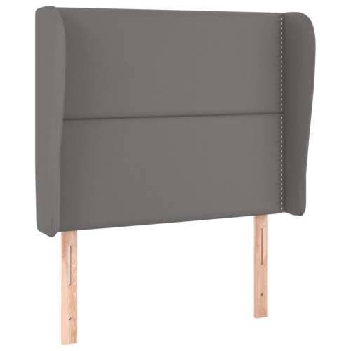 Uzglavlje s ušima sivo 83 x 23 x 118/128 cm od umjetne kože - Siva 83 x 23 x 118/128 cm 1 Cijena