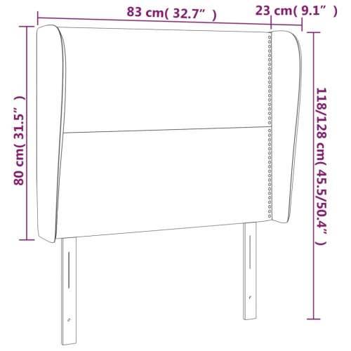 Uzglavlje s ušima sivo 83 x 23 x 118/128 cm od umjetne kože - Siva 83 x 23 x 118/128 cm 1 Cijena