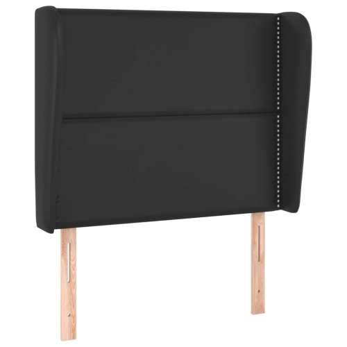 Uzglavlje s ušima crno 103x23x118/128 cm od umjetne kože - Crna 103 x 23 x 118/128 cm 1 Cijena