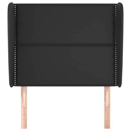 Uzglavlje s ušima crno 103x23x118/128 cm od umjetne kože - Crna 103 x 23 x 118/128 cm 1 Cijena