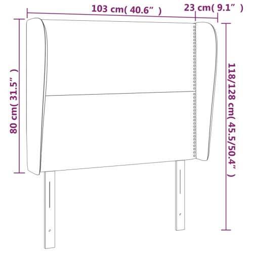Uzglavlje s ušima bijelo 103x23x118/128 cm od umjetne kože - Bijela 103 x 23 x 118/128 cm 1 Cijena