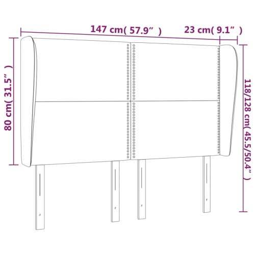 Uzglavlje s ušima sivo 147x23x118/128 cm od umjetne kože - Siva 147 x 23 x 118/128 cm 1 Cijena