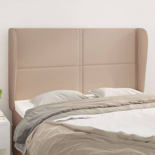 Uzglavlje s ušima boja cappuccina 147x23x118/128cm umjetna koža - Boja cappuccina 147 x 23 x 118/128 cm 1 Cijena