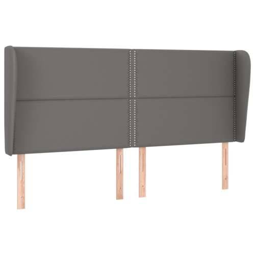 Uzglavlje s ušima sivo 163x23x118/128 cm od umjetne kože - Siva 163 x 23 x 118/128 cm 1 Cijena