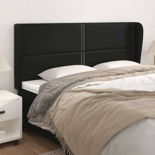 Uzglavlje s ušima crno 183x23x118/128 cm od umjetne kože - Crna 183 x 23 x 118/128 cm 1 Cijena