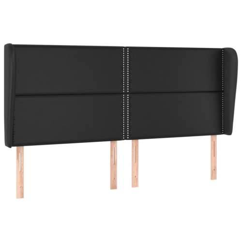 Uzglavlje s ušima crno 183x23x118/128 cm od umjetne kože - Crna 183 x 23 x 118/128 cm 1 Cijena