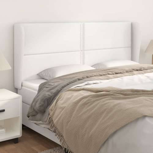 Uzglavlje s ušima bijelo 203x23x118/128 cm od umjetne kože - Bijela 203 x 23 x 118/128 cm 1 Cijena