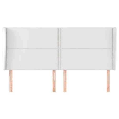 Uzglavlje s ušima bijelo 203x23x118/128 cm od umjetne kože - Bijela 203 x 23 x 118/128 cm 1 Cijena