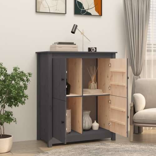Komoda siva 83 x 41,5 x 100 cm od masivne borovine - Siva 1 Cijena