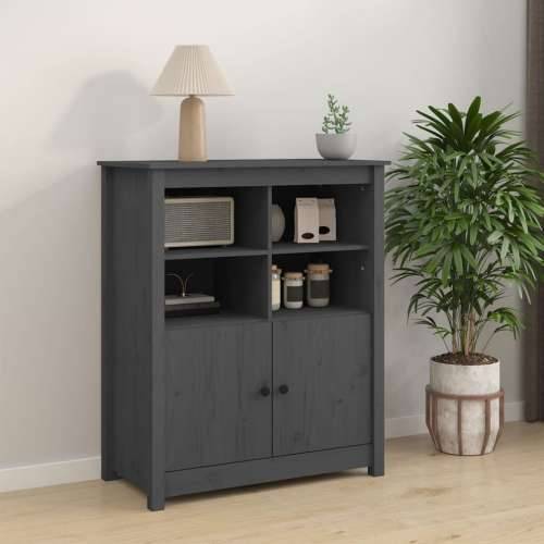 Komoda siva 83 x 41,5 x 100 cm od masivne borovine - Siva 1 Cijena