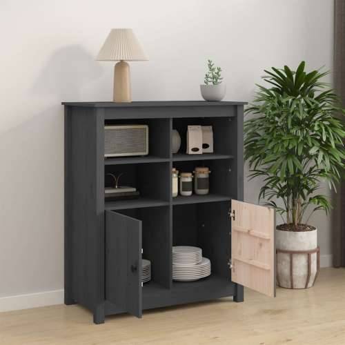 Komoda siva 83 x 41,5 x 100 cm od masivne borovine - Siva 1 Cijena