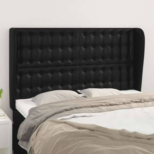 Uzglavlje s ušima crno 147x23x118/128 cm od umjetne kože - Crna 147 x 23 x 118/128 cm 1 Cijena