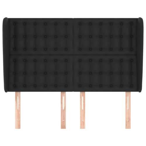 Uzglavlje s ušima crno 147x23x118/128 cm od umjetne kože - Crna 147 x 23 x 118/128 cm 1 Cijena