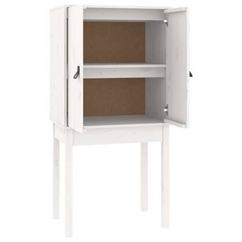 Visoka komoda bijela 60 x 40 x 120 cm od masivne borovine Bijela 1 Cijena