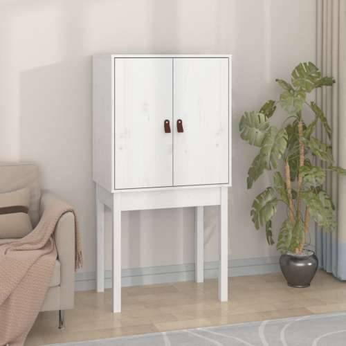 Visoka komoda bijela 60 x 40 x 120 cm od masivne borovine Bijela 1 Cijena