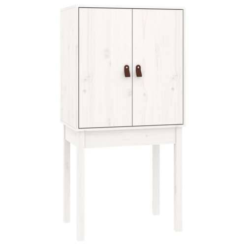 Visoka komoda bijela 60 x 40 x 120 cm od masivne borovine Bijela 1 Cijena