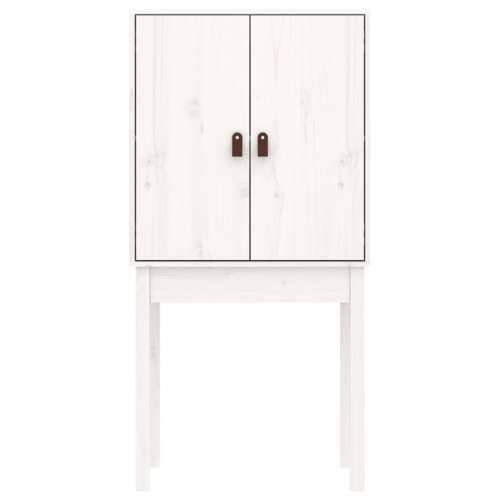 Visoka komoda bijela 60 x 40 x 120 cm od masivne borovine Bijela 1 Cijena