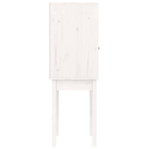 Visoka komoda bijela 60 x 40 x 120 cm od masivne borovine Bijela 1 Cijena