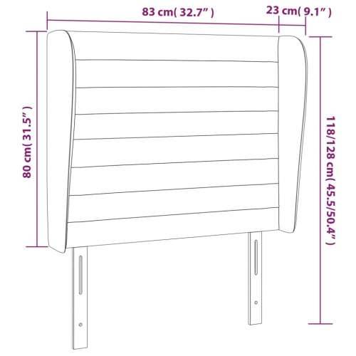 Uzglavlje s ušima tamnoplavo 83 x 23 x 118/128 cm baršunasto - Tamno plava 83 x 23 x 118/128 cm 1 Cijena