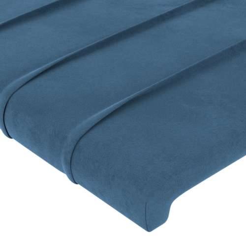 Uzglavlje s ušima tamnoplavo 163x23x118/128 cm baršunasto - Tamno plava 163 x 23 x 118/128 cm 1 Cijena