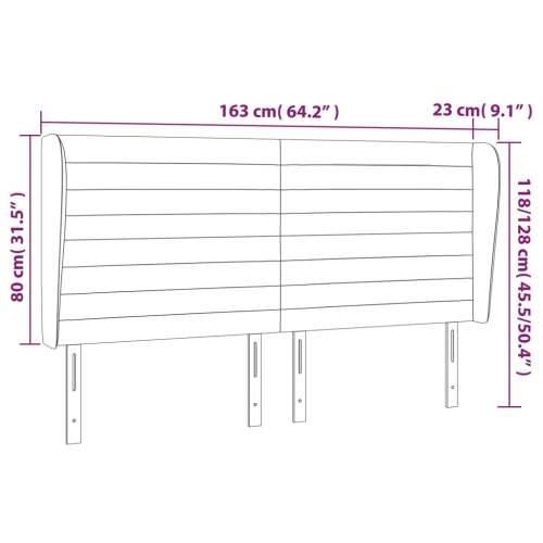 Uzglavlje s ušima tamnoplavo 163x23x118/128 cm baršunasto - Tamno plava 163 x 23 x 118/128 cm 1 Cijena
