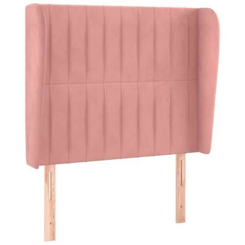 Uzglavlje s ušima ružičasto 83 x 23 x 118/128 cm baršunasto - Ružičasta 83 x 23 x 118/128 cm 1 Cijena