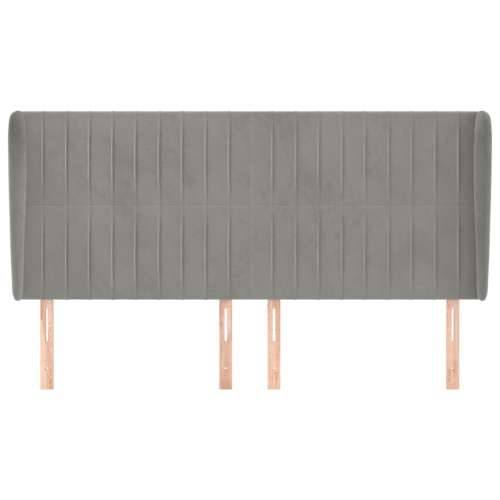 Uzglavlje s ušima svjetlosivo 163x23x118/128 cm obaršunasti - Svjetlosiva 163 x 23 x 118/128 cm 1 Cijena