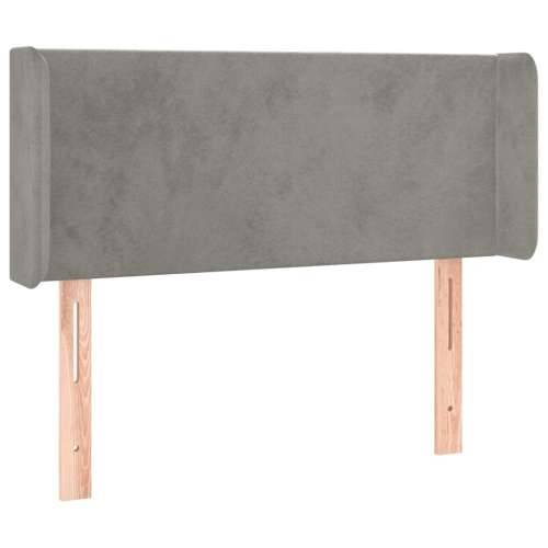 Uzglavlje s ušima svjetlosivo 93x16x78/88 cm baršunasto - Svjetlosiva 93 x 16 x 78/88 cm 1 Cijena