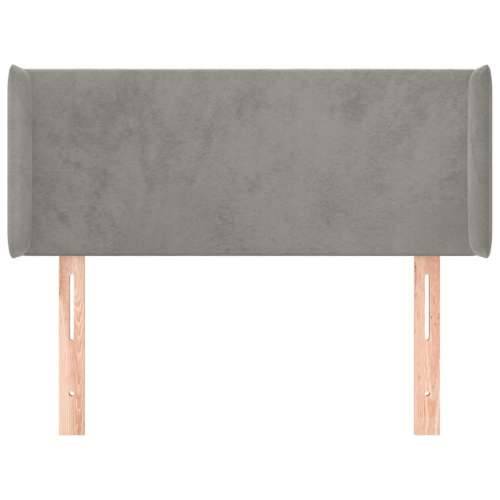 Uzglavlje s ušima svjetlosivo 93x16x78/88 cm baršunasto - Svjetlosiva 93 x 16 x 78/88 cm 1 Cijena