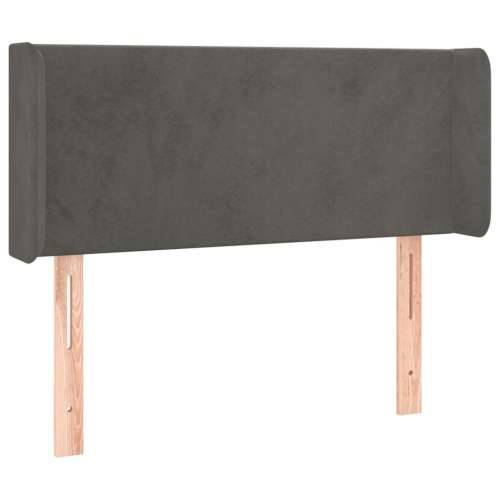 Uzglavlje s ušima tamnosivo 93x16x78/88 cm baršunasto - Tamno siva 93 x 16 x 78/88 cm 1 Cijena
