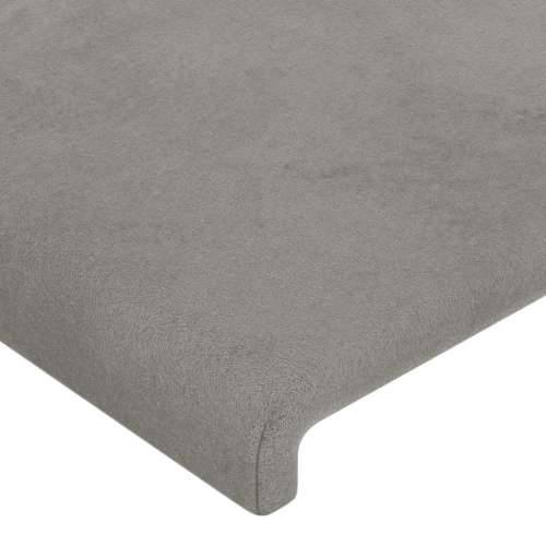Uzglavlje s ušima svjetlosivo 103x16x78/88 cm baršunasto - Svjetlosiva 103 x 16 x 78/88 cm 1 Cijena
