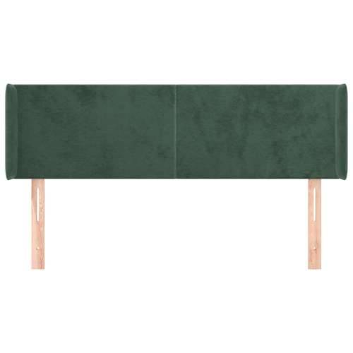 Uzglavlje s ušima tamnozeleno 147x16x78/88 cm baršunasto - Tamnozelena 147 x 16 x 78/88 cm 1 Cijena