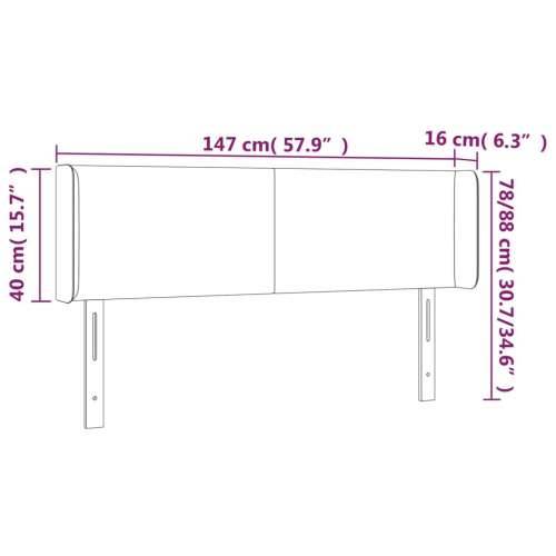 Uzglavlje s ušima tamnozeleno 147x16x78/88 cm baršunasto - Tamnozelena 147 x 16 x 78/88 cm 1 Cijena