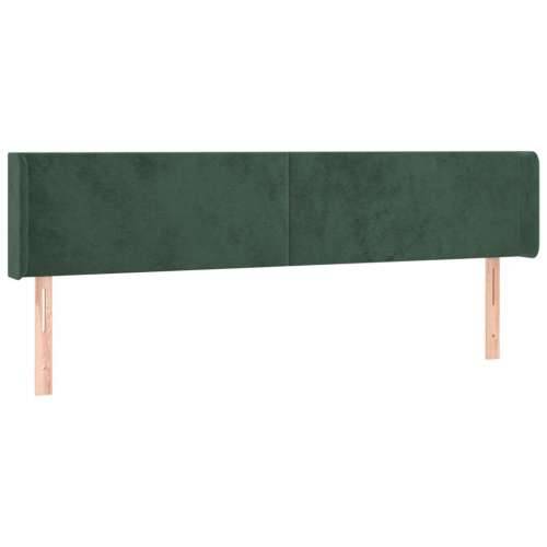 Uzglavlje s ušima tamnozeleno 183x16x78/88 cm baršunasto - Tamnozelena 183 x 16 x 78/88 cm 1 Cijena