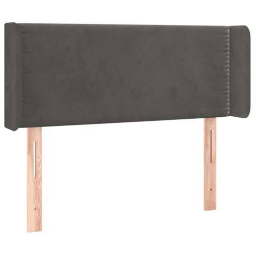 Uzglavlje s ušima tamnosivo 93x16x78/88 cm baršunasto - Tamno siva 93 x 16 x 78/88 cm 1 Cijena