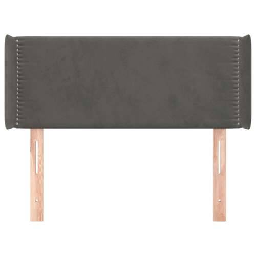 Uzglavlje s ušima tamnosivo 93x16x78/88 cm baršunasto - Tamno siva 93 x 16 x 78/88 cm 1 Cijena