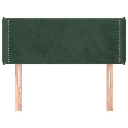 Uzglavlje s ušima tamnozeleno 93x16x78/88 cm baršunasto - Tamnozelena 93 x 16 x 78/88 cm 1 Cijena